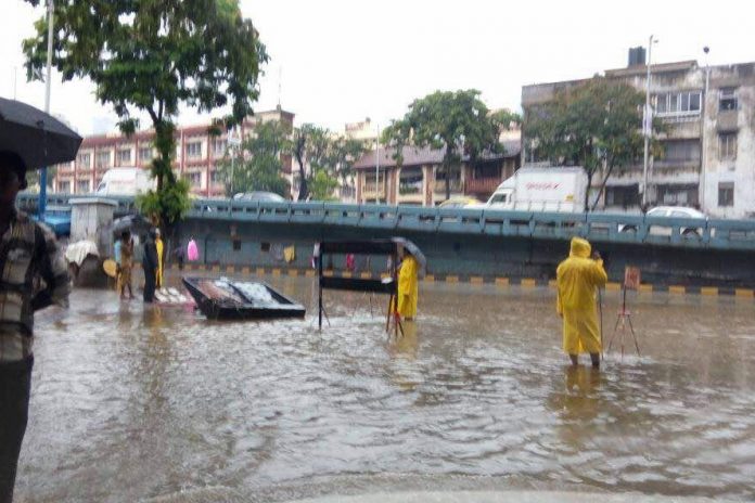 Flooding in Mumbai Photo of a flooded area in Mumbai after heavy rains lashed the city