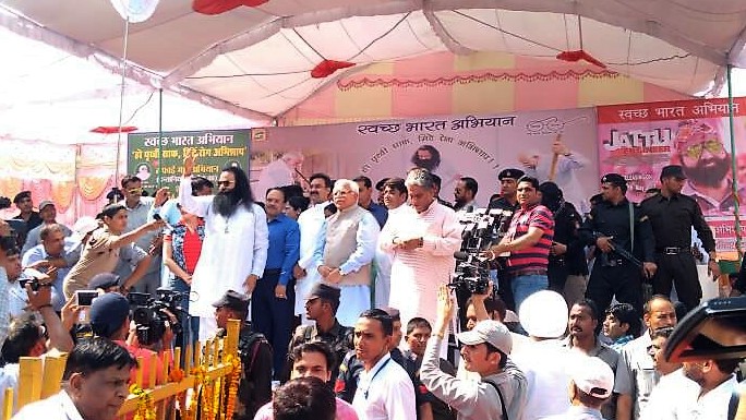 Latest news on Ram Rahim| theprint.in Ram Rahim with M.L. Khattar at an event