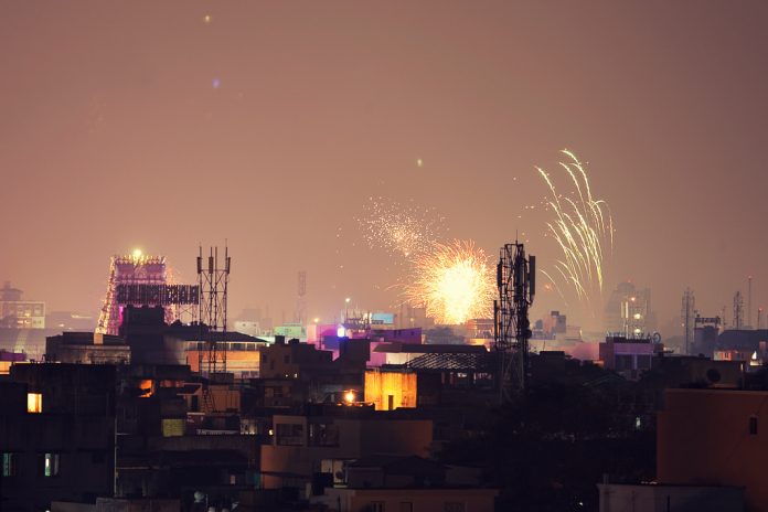 Latest news on Diwali | theprint.in Fireworks in city skyline