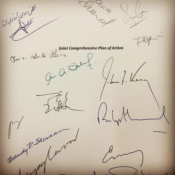 Latest news on Iran and JCPOA | Trump’s reluctance to certify Iran: A threat to collective diplomatic responsibility | ThePrint.in Photograph of signatures on document