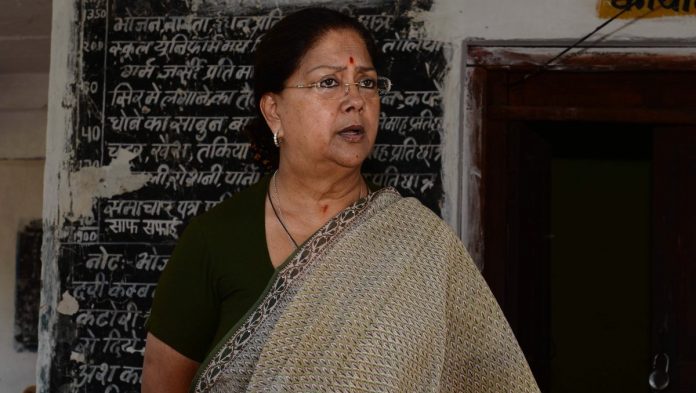 Rajasthan Chief Minister Vasundhara Raje