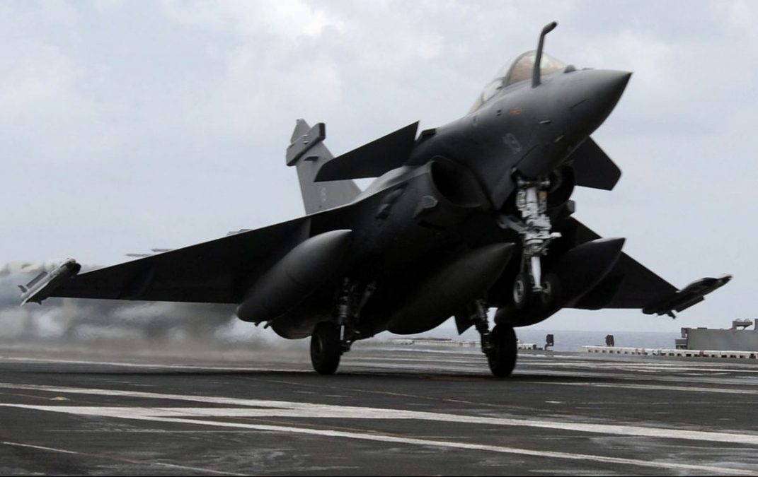 Fighter jet taking off