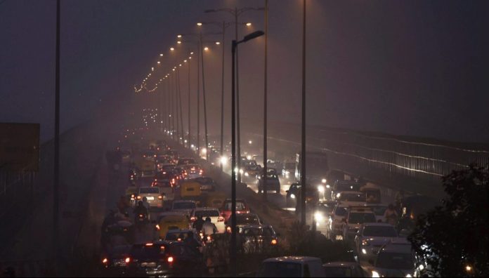 Latest news on air pollution | theprint.in Cars in traffic in smog