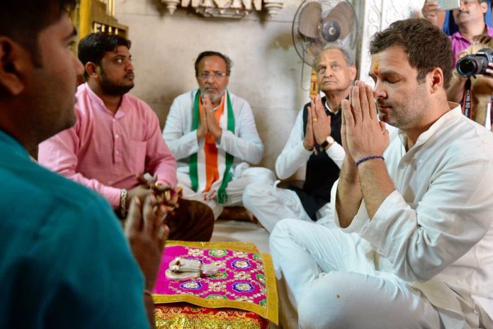 Image result for rahul gandhi temple hopping