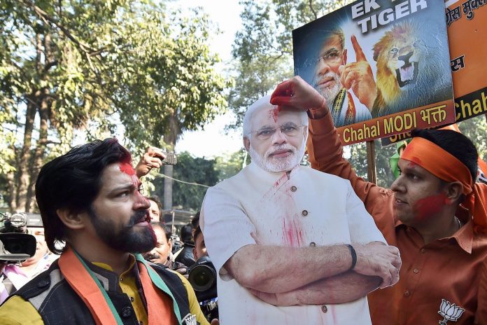 Latest news on politics | | ThePrint BJP workers and supporters celebrating the party's success in Gujarat and Himachal Pradesh