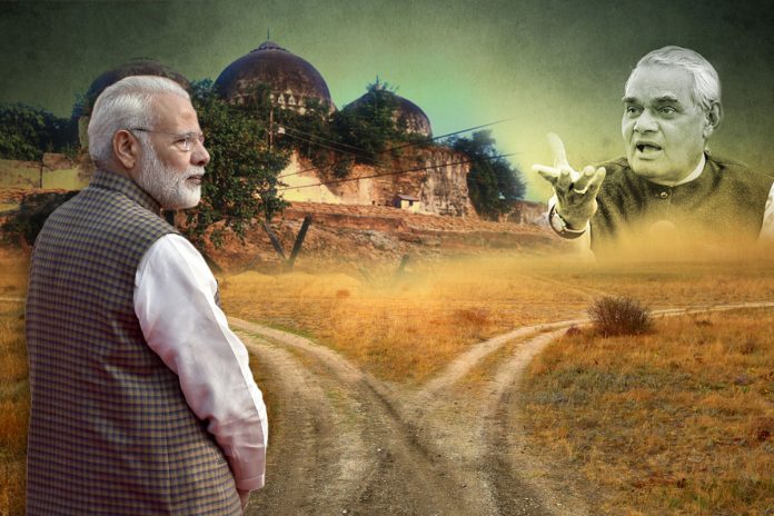 Latest news on politics | ThePrint An illustration showing Narendra Modi, the Babri Masjid and Atal Bihari Vajpayee