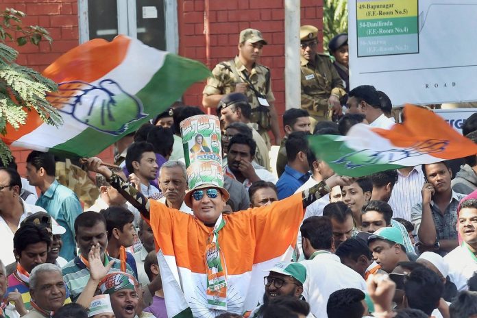 Latest news on politics | BJP can't take Gujaratis for granted | ThePrint Congress party supporters celebrate after a party candidate's win in the Gujarat Assembly elections.