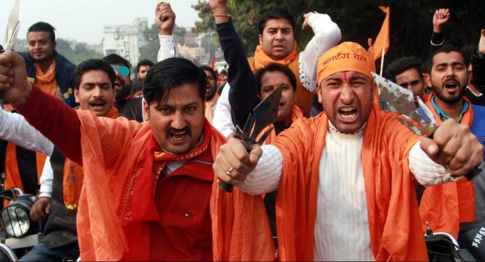 Latest news on Shambhulal and Hindu extremism | theprint.in Activists of Bajrang Dal during a bike rally
