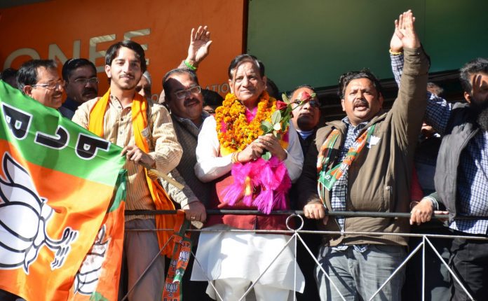 Latest news on Himachal assembly | theprint.in BJP candidate from Dharamsala Kishan Kapoor celebrates
