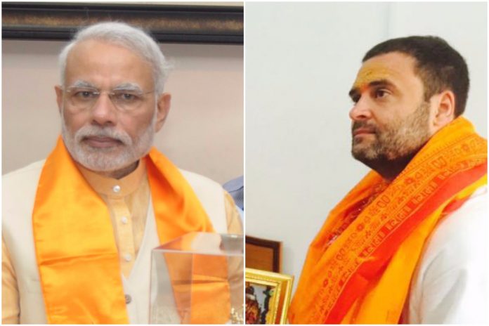 Latest news on Indian political leaders and secularism | theprint.in A collage of Narendra Modi and Rahul Gandhi in temples