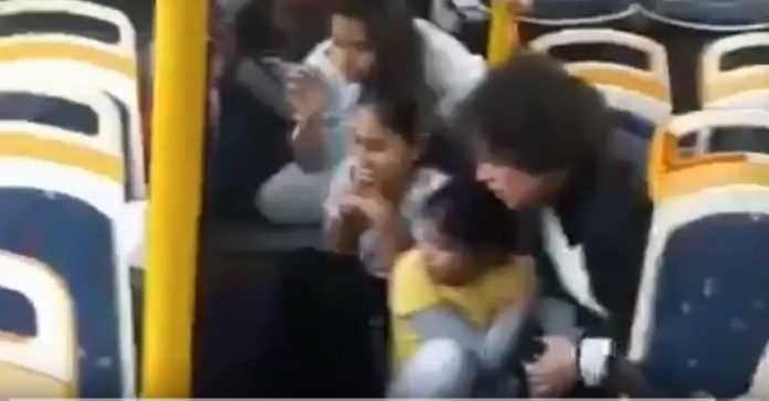 Latest news on film Padmavaat | school bus attack | ThePrint.in A woman and children crouched on the floor of the GD Goenka World School bus
