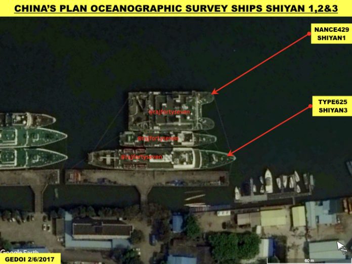 China's Plan Oceanographic Survey Ships Shiyan 1,2,3 China's Plan Oceanographic Survey Ships Shiyan 1,2,3