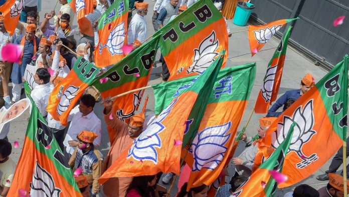 BJP celebrating election victory