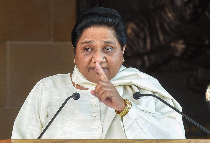 BSP supremo Mayawati addresses a press conference in Lucknow | PTI