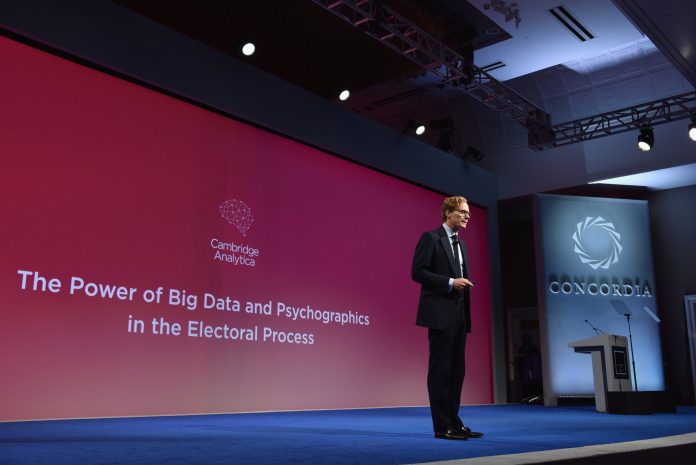 2016 Concordia Summit Convenes World Leaders To Discuss The Power Of Partnerships - Day 1 CEO of Cambridge Analytica Alexander Nix speaks at a summit in New York in 2016