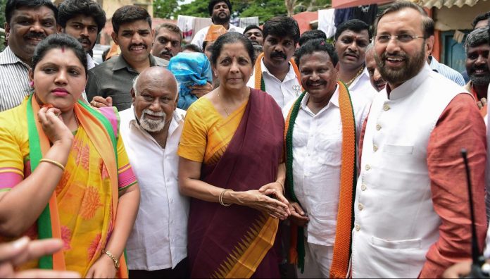Latest news on Karnataka elections | theprint.in Nirmala Sitharaman and Prakash Javadekar