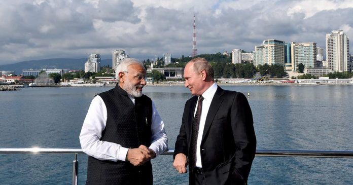 Latest news on India Prime Minister Narendra Modi with the Russian President Vladimir Putin at Sochi, Russia| PTI