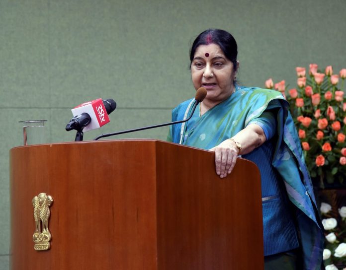 Sushma Swaraj addresses the 125 Indian Ambassadors and High Commissioners Minister of External Affairs, Sushma Swaraj addresses Indian Ambassadors and High Commissioners, in New Delhi | PTI