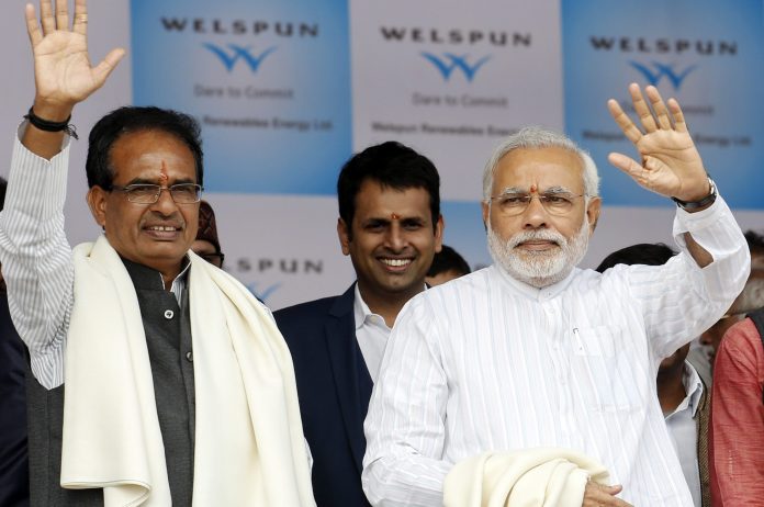 Latest news on Shivraj Singh Chouhan | the print.in File photo of Narendra Modi and Shivraj Singh Chouhan in Madhya Pradesh | Vivek Prakash/Bloomberg