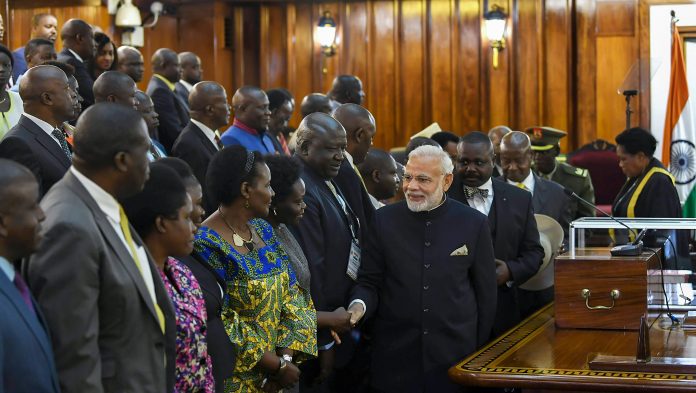 PM Modi in Uganda PM Modi said relations with Africa were India's top priority