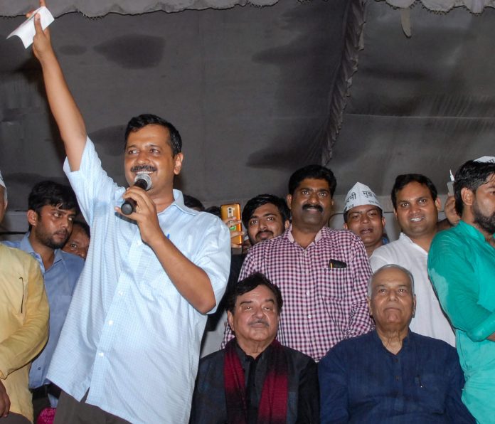 Arvind Kejriwal adress a Public Metting