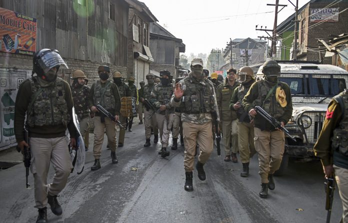 Latest news on militants | ThePrint Security personnel leave after an encounter with militants on the outskirts of Srinagar | S Irfan/PTI