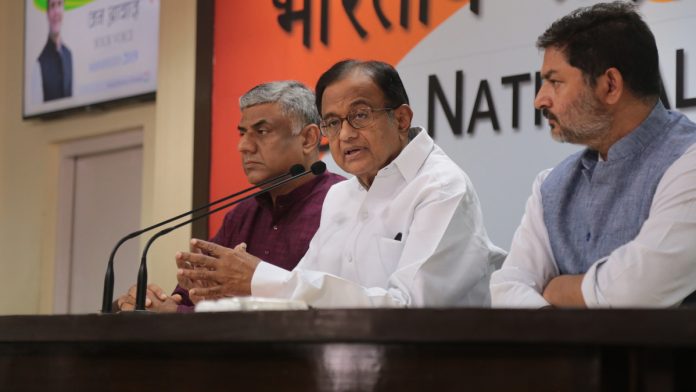 Latest news on Congress | ThePrint Congress leader P. Chidambaram at the conference | Manisha Mondal/ThePrint