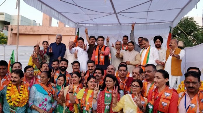 Latest news on Jammu and Kashmir elections | theprint.in BJP J&K celebrating its victory in the Urban Local Bodies elections