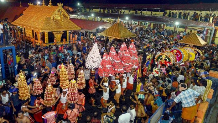 Latest news on Sabarimala case | theprint.in File photo of Sabarimala temple | PTI