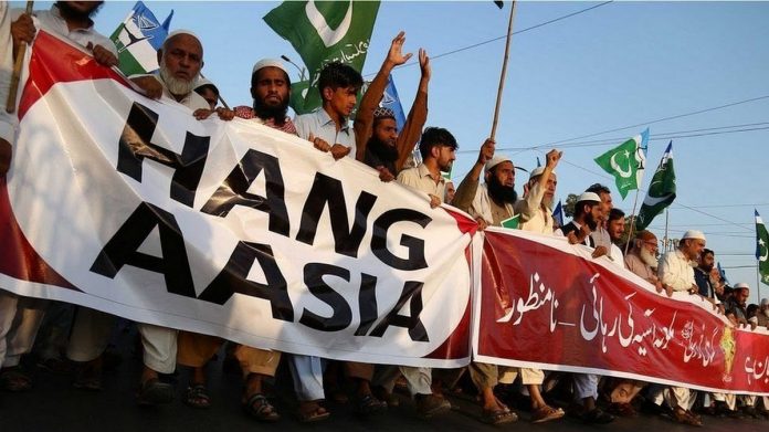 Latest news on Asia Bibi's protests | ThePrint.in Protests being held against Asia Bibi in Pakistan