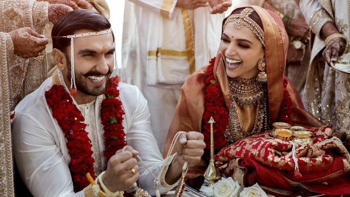 Latest news on Deepika Padukone and Ranveer Singh wedding | ThePrint The official image released from Deepika Padukone and Ranveer Singh's wedding | @deepikapadukone/Twitter