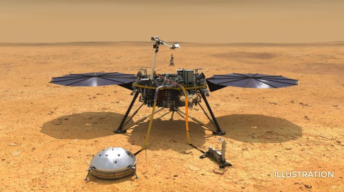 Latest news on NASA | ThePrint Visual of NASA's InSight after landing on Mars | @NASAInSight/Twitter