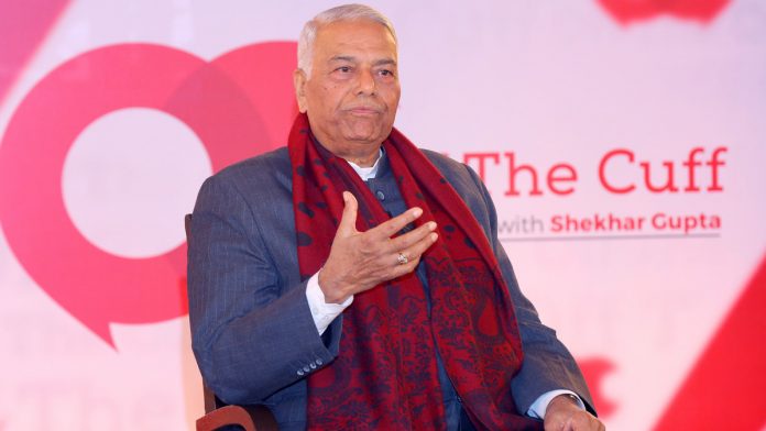 Latest news on Yashwant Sinha | ThePrint Yashwant Sinha at Off The Cuff in New Delhi | THePrint