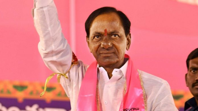 Latest news exit polls 2018 | PTI Telangana chief ministerand TRS party president K Chandersheker Rao flashes victory sign at a rally in Secunderabad on December 2, 2018 | PTI