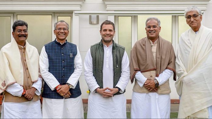 Latest news on Congress in Chhattisgarh | theprint.in Congress President Rahul Gandhi with senior leaders of the party's Chhattisgarh unit | PTI