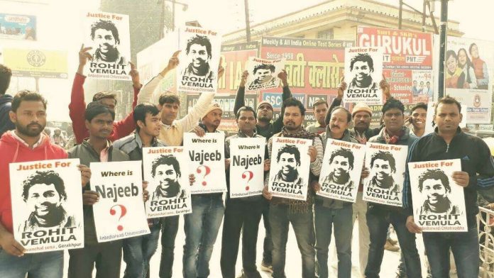Latest new on Rohith Vermula | ThePrint Protest demonstration in Gorakhpur against the death of Dalit Scholar Rohith Vemula