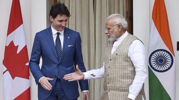 trudeau-modi File image of Canadian PM Justin Trudeau with PM Narendra Modi