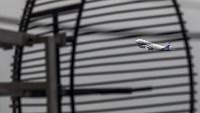 Latest news on Airports | ThePrint An aircraft takes off at Indira Gandhi International Airport in Delhi | Prashanth Vishwanathan/Bloomberg