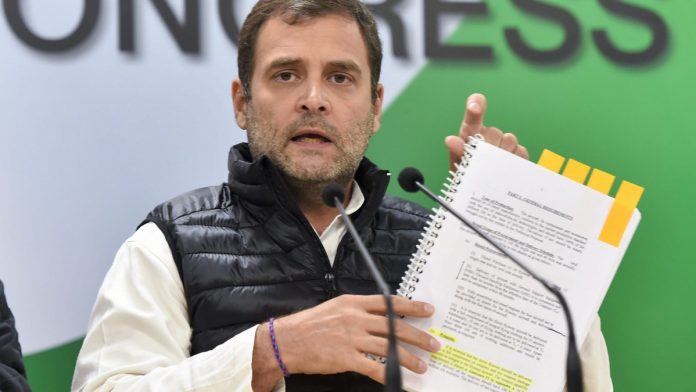 Latest news on Rafale deal | ThePrint Congress president Rahul Gandhi at AICC headquarters in New Delhi | PTI