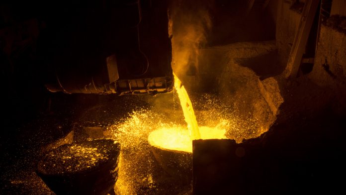Latest news on steel industry | ThePrint Molten steel is poured at a factory in Haryana | Udit Kulshrestha/Bloomberg