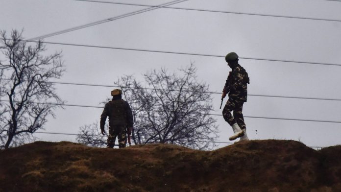 Latest news on Pulwama | ThePrint Army soldiers guard near the site of suicide bomb attack at Lathepora Awantipora in Pulwama