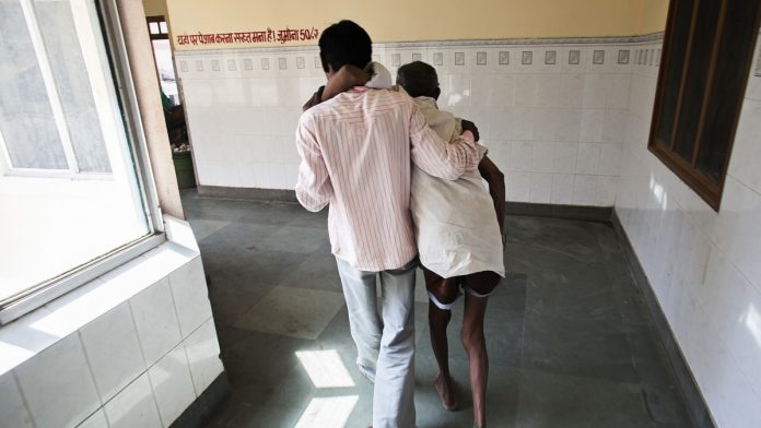 Latest news on cancer | ThePrint.in A relative helps a cancer patient to the rest room at Acharya Tulsi Regional Cancer Treatment and Research Institue in Bikaner, Rajasthan | Prashanth Vishwanathan/Bloomberg News