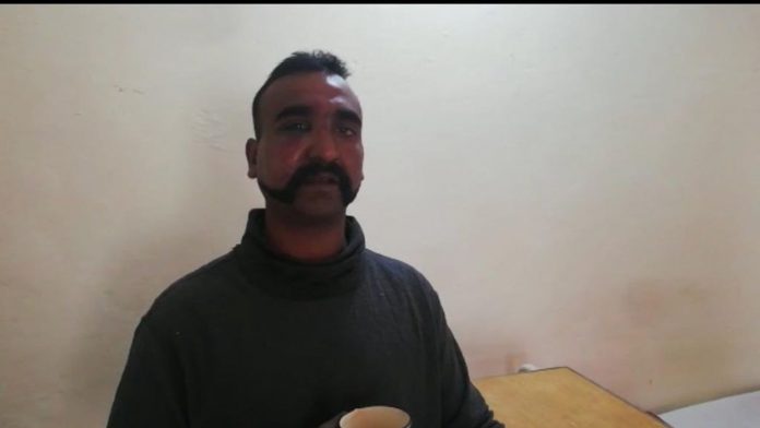 IAF pilot Abhinandan Varthaman in Pakistan custody IAF pilot Abhinandan Varthaman in Pakistan custody | @OfficialDGISPR/twitter