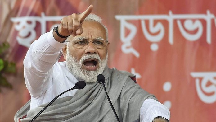 PM Modi's save democracy rally PM Narendra Modi at a rally in Jalpaiguri district of West Bengal | Swapan Mahapatra/PTI