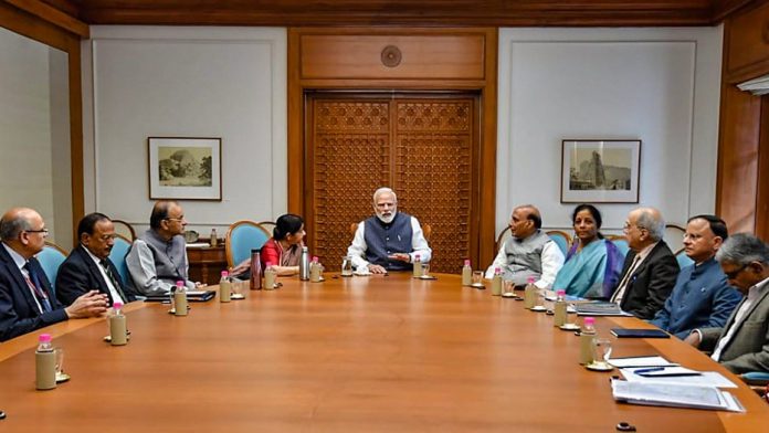 Meeting of Cabinet Committee on Security PM Narendra Modi chairs a meeting of the Cabinet Committee on Security at his residence in New Delhi | PTI