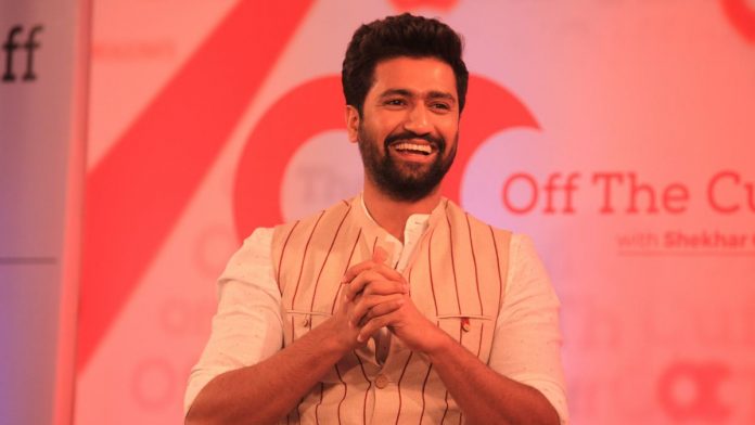   The actor Vicky Kaushal during an improvised fight 