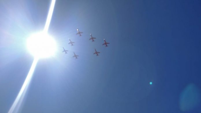 Latest news on Aero India | ThePrint The incomplete diamond formation of Surya Kirans seen at Aero India | Snehesh Alex Philip/ThePrint