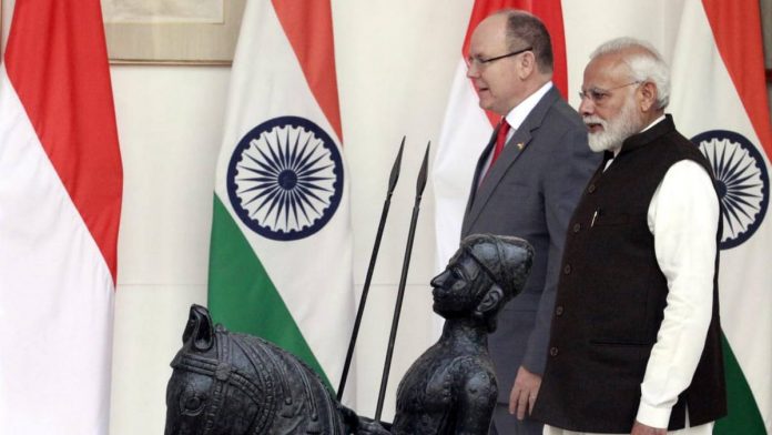monaco Indian PM Narendra Modi with Monaco's Prince Albert II | Praveen Jain/ThePrint