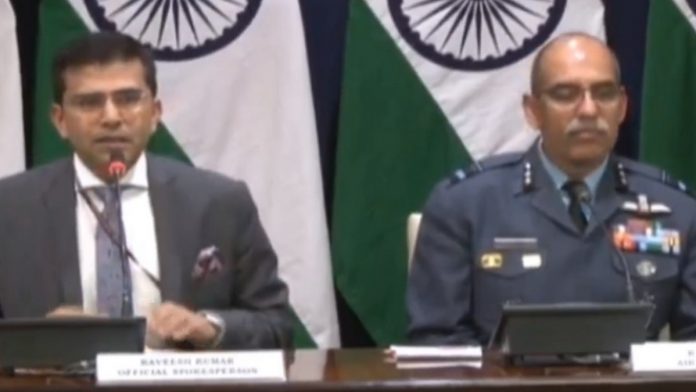 Latest news on MEA press conference | ThePrint MEA spokesperson Raveesh Kumar with Air Vice Marshal RGK Kapoor
