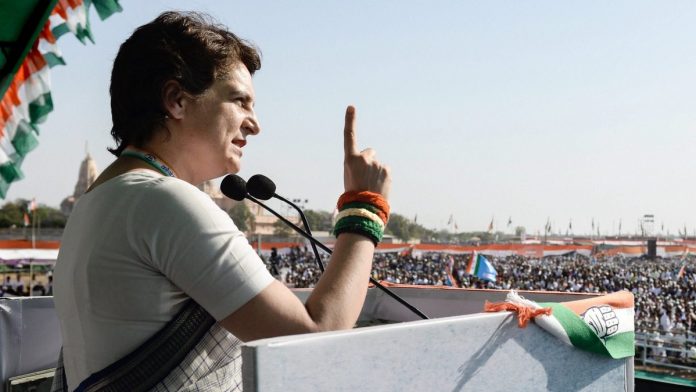 Latest news on Priyanka Gandhi Vadra| ThePrint.in Congress General Secretary Priyanka Gandhi Vadra addresses a public meeting ahead of Lok Sabha elections, in Gandhinagar